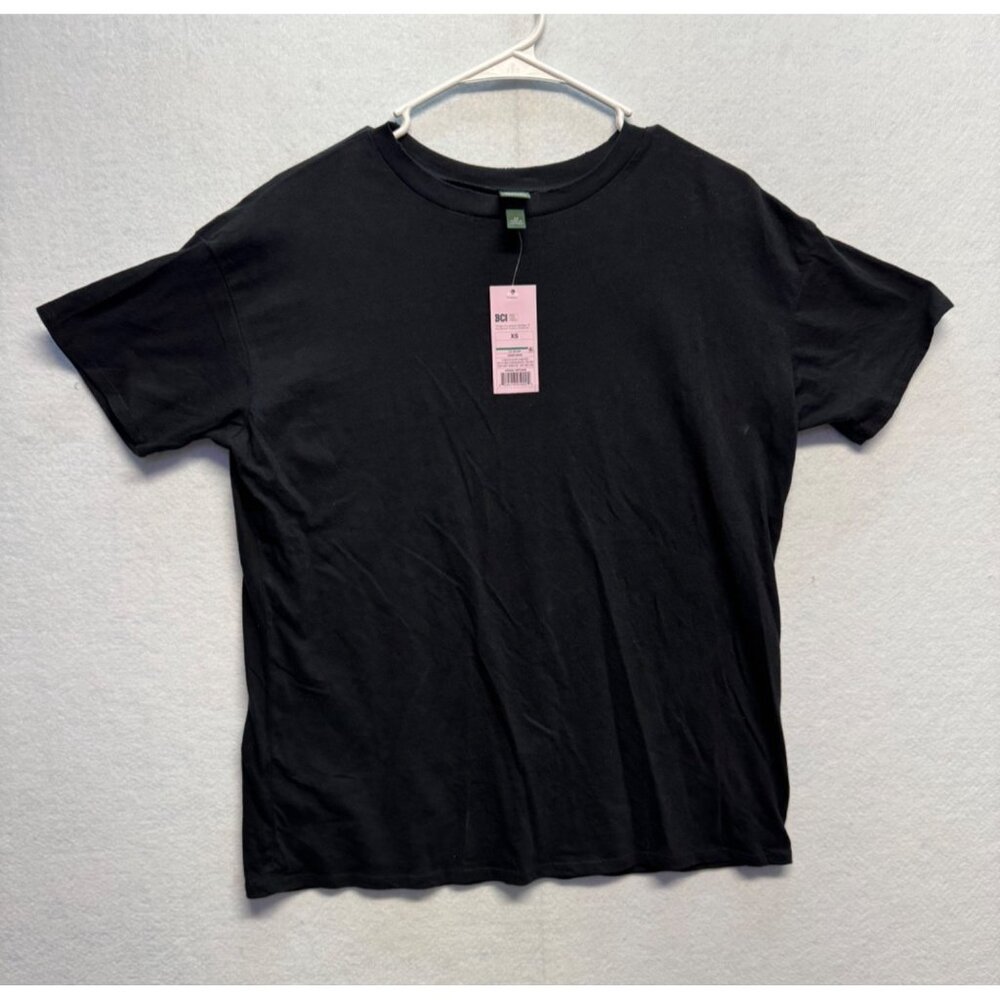 Womens Black Wild Fable XS Cotton T-Shirt